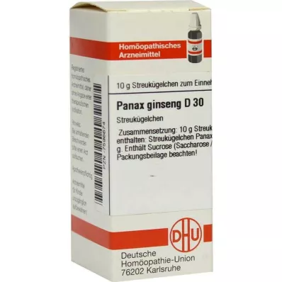 PANAX GINSENG D 30 globules, 10 g PANAX GINSENG D 30 globules, 10 g
