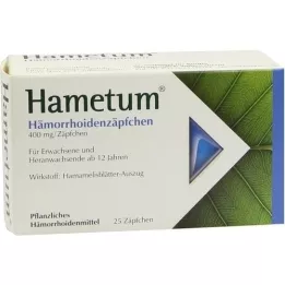 HAMETUM Haemorrhoid suppositories, 25 pcs