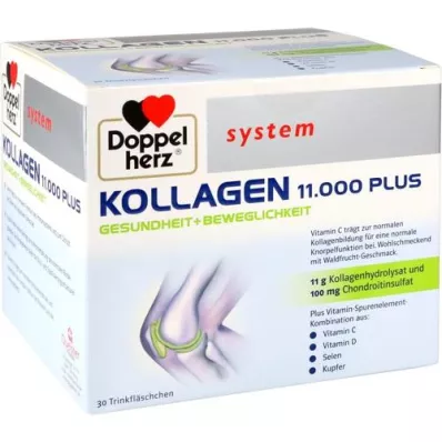 DOPPELHERZ Collagen 11,000 Plus system Ampoules, 30X25 ml