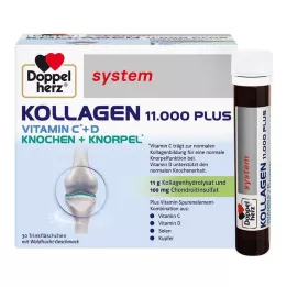 DOPPELHERZ Collagen 11,000 Plus system Ampoules, 30X25 ml