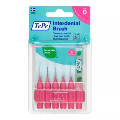 TEPE Interdental brush Original 0.4mm ISO 0 pink, 6 pcs