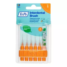 TEPE Interdental brush original 0.45mm ISO 1 orange, 6 pcs