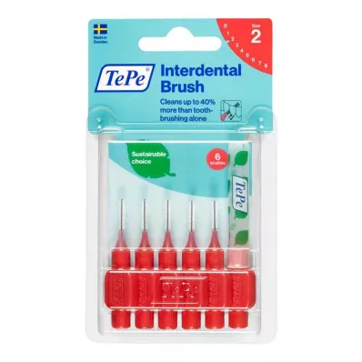 TEPE Interdental brush Original 0.5mm ISO 2 red, 6 pcs