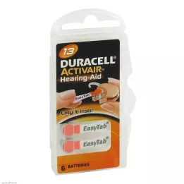 BATTERIEN f.hearing aids Duracell 13, 6 pcs