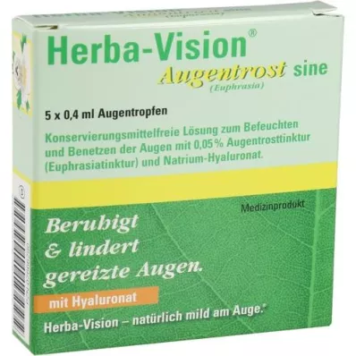 HERBA-VISION Eyebright sine eye drops, 5X0.4 ml