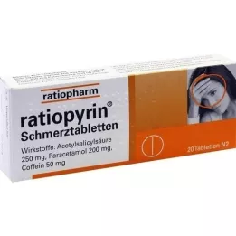 RATIOPYRIN Painkilling tablets, 20 pcs