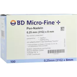 BD MICRO-FINE+ 8 pen needles 0.25x8 mm, 100 pcs