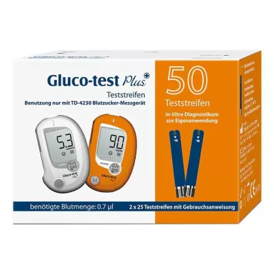 Gluco-test Plus test strips, 50 pcs Gluco-test Plus test strips, 50 pcs
