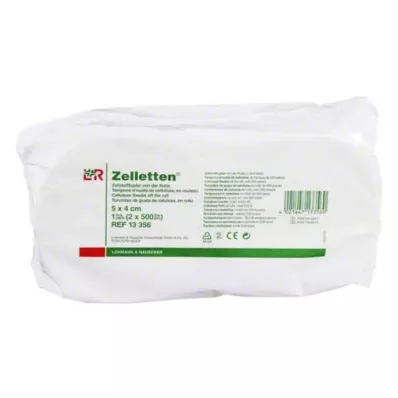 Cellulose swab 5x4cm roll, 2x500 pieces