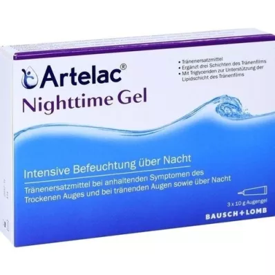 ARTELAC Nighttime Gel, 3X10 g