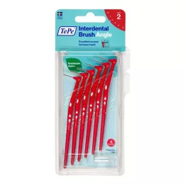 TEPE Interdental brush Angle 0.5mm ISO 2 red, 6 pcs