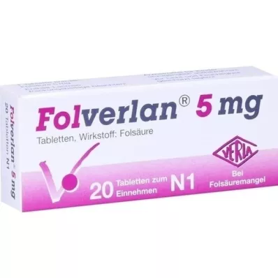 FOLVERLAN 5 mg tablets, 20 pcs