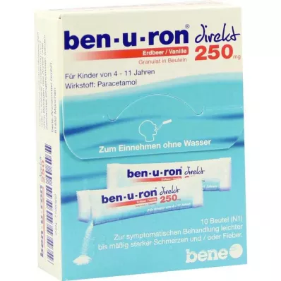BEN-U-RON direct 250 mg granules strawberry/vanilla, 10 pcs BEN-U-RON direct 250 mg granules strawberry/vanilla, 10 pcs