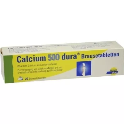 CALCIUM 500 dura effervescent tablets, 20 pcs
