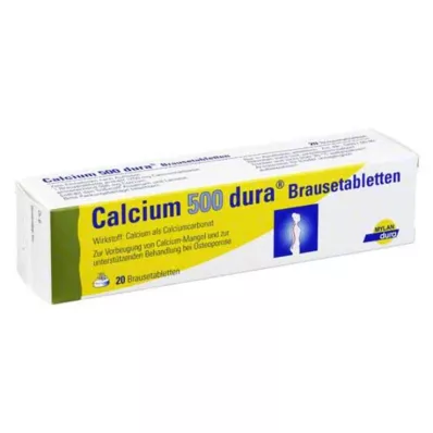 CALCIUM 500 dura effervescent tablets, 20 pcs CALCIUM 500 dura effervescent tablets, 20 pcs