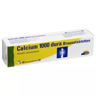 CALCIUM 1000 dura effervescent tablets, 20 pcs CALCIUM 1000 dura effervescent tablets, 20 pcs