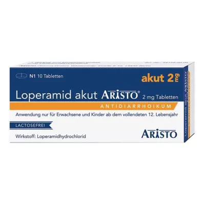 LOPERAMID acute Aristo 2 mg tablets, 10 pcs LOPERAMID acute Aristo 2 mg tablets, 10 pcs