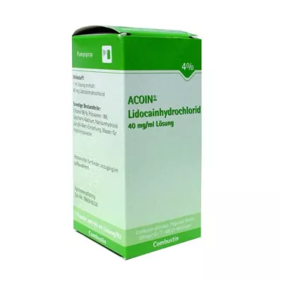 ACOIN-Lidocaine hydrochloride 40 mg/ml solution, 50 ml ACOIN-Lidocaine hydrochloride 40 mg/ml solution, 50 ml