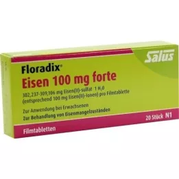 FLORADIX Iron 100 mg forte film-coated tablets, 20 pcs