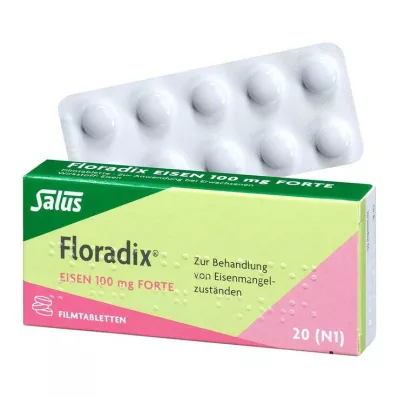 FLORADIX Iron 100 mg forte film-coated tablets, 20 pcs FLORADIX Iron 100 mg forte film-coated tablets, 20 pcs