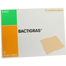 BACTIGRAS antiseptic paraffin gauze 10x10 cm, 10 pcs