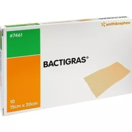 BACTIGRAS antiseptic paraffin gauze 15x20 cm, 10 pcs