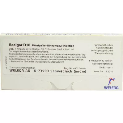 Realgar D 10 ampoules, 8X1 ml Realgar D 10 ampoules, 8X1 ml