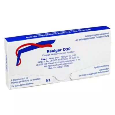 Realgar D 30 ampoules, 8X1 ml Realgar D 30 ampoules, 8X1 ml