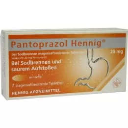 PANTOPRAZOL Hennig b.Sodbrennen 20 mg msr.Tabl., 7 pcs