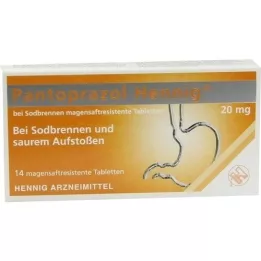 PANTOPRAZOL Hennig b.Sodbrennen 20 mg msr.Tabl., 14 pcs