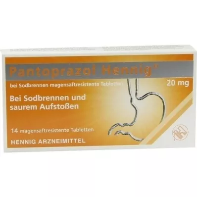 PANTOPRAZOL Hennig b.Sodbrennen 20 mg msr.Tabl., 14 pcs