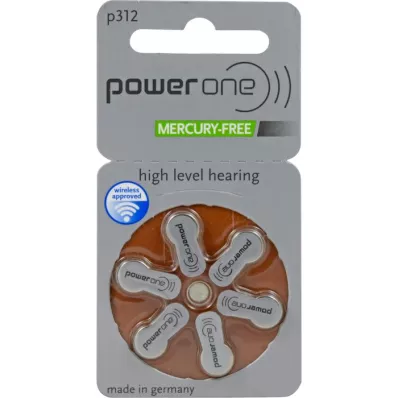 BATTERIEN Listen to PowerOne 312, 6 pcs