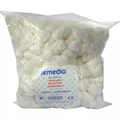 MULLTUPFER walnutgr.20thread non-sterile ball-shaped, 500 pcs