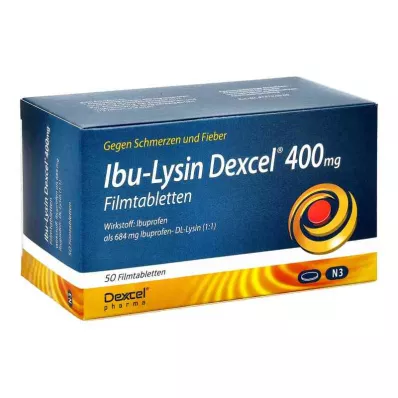Ibu-lysine Dexcel 400 mg film-coated tablets (50 pieces) Ibu-lysine Dexcel 400 mg film-coated tablets (50 pieces)