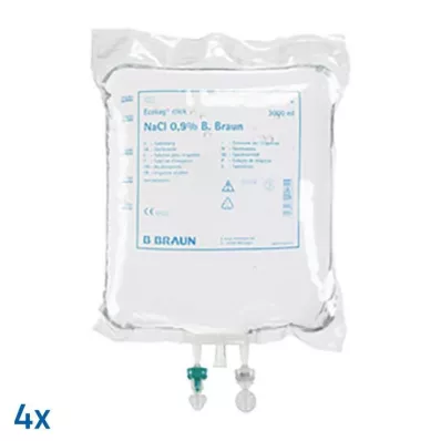 KOCHSALZLÖSUNG 0.9% B.Braun Rinsing Solution Ecob.Click, 4X3000 ml KOCHSALZLÖSUNG 0.9% B.Braun Rinsing Solution Ecob.Click, 4X3000 ml