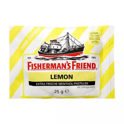 FISHERMANS FRIEND Lemon without sugar pastilles, 25 g FISHERMANS FRIEND Lemon without sugar pastilles, 25 g