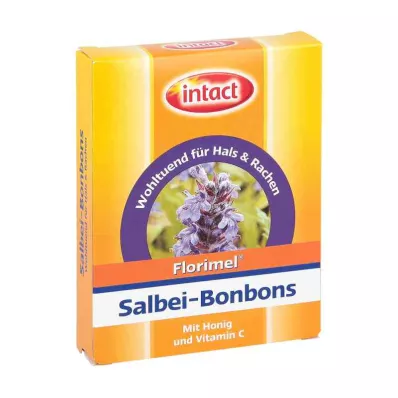 FLORIMEL Sage candies with vitamin C, 50 g FLORIMEL Sage candies with vitamin C, 50 g
