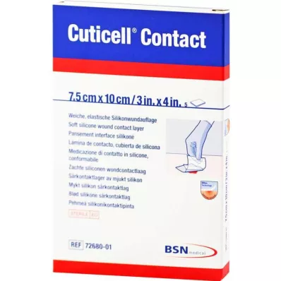 CUTICELL Contact 7,5x10 cm dressing, 5 pcs