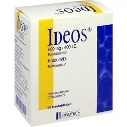 IDEOS 500 mg/400 I.U. Chewable Tablets, 90 pcs