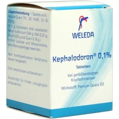 KEPHALODORON 0.1% tablets, 250 pcs