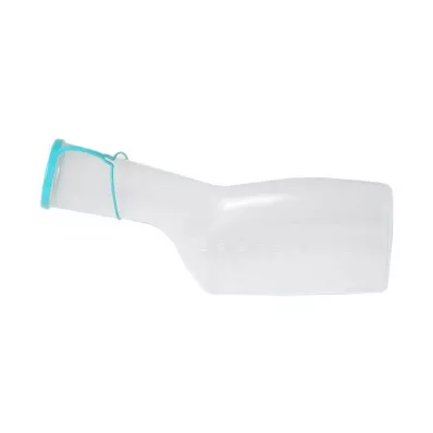 URINFLASCHE f.men plastic w.lid, 1 pc