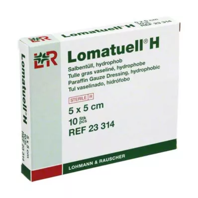 LOMATUELL H Ointment tulle 5x5 cm sterile, 10 pcs LOMATUELL H Ointment tulle 5x5 cm sterile, 10 pcs