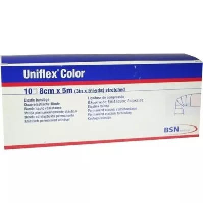 UNIFLEX Universal bandages 8 cmx5 m blue, 10 pcs