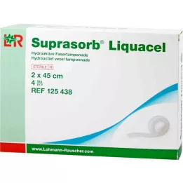 SUPRASORB Liquacel hydroakt.Faserverb.2x45 cm, 4 pcs