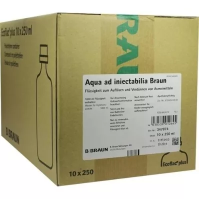 AQUA AD injectabilia Ecoflac Plus Infusion Solution, 10X250 ml