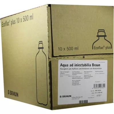 Aqua AD Injectabilia Ecoflac Plus infusion solution, 10X500 ml Aqua AD Injectabilia Ecoflac Plus infusion solution, 10X500 ml