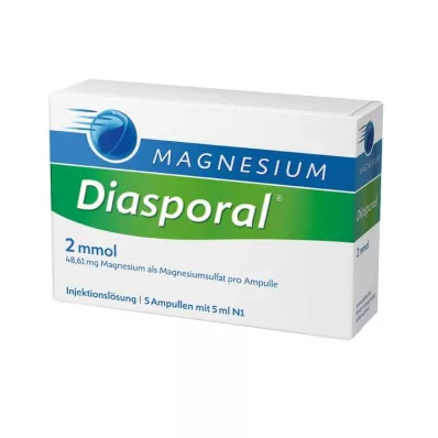 MAGNESIUM DIASPORAL 2 mmol ampoules, 5X5 ml MAGNESIUM DIASPORAL 2 mmol ampoules, 5X5 ml