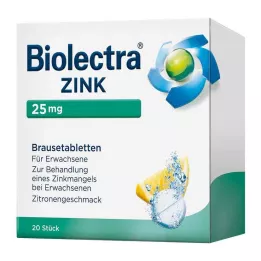 BIOLECTRA Zinc effervescent tablets, 20 pcs