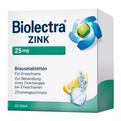 BIOLECTRA Zinc effervescent tablets, 20 pcs