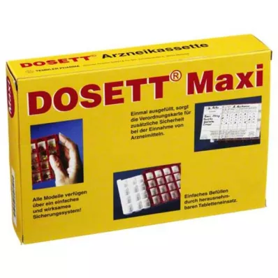 DOSETT Maxi medicine cassette red, 1 pc DOSETT Maxi medicine cassette red, 1 pc